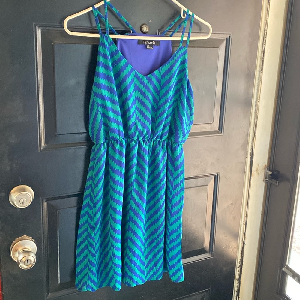 Green and blue dress from Forever 21